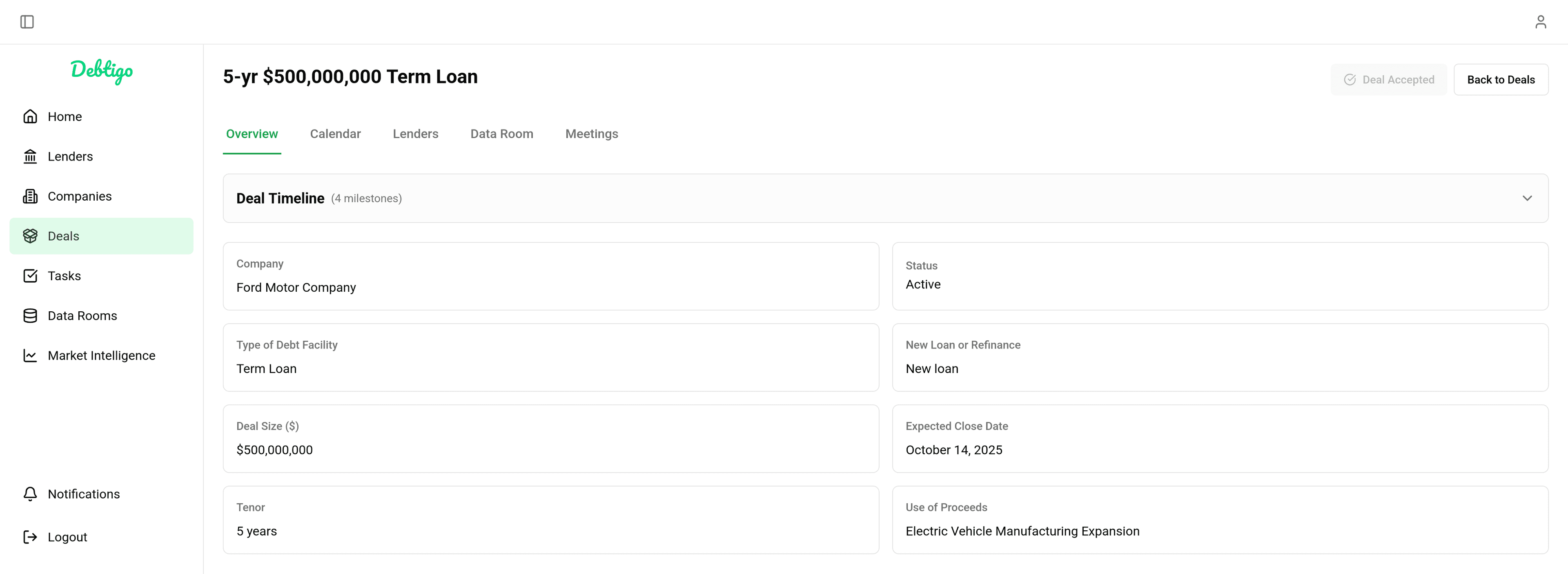 Debtigo platform screenshot 1