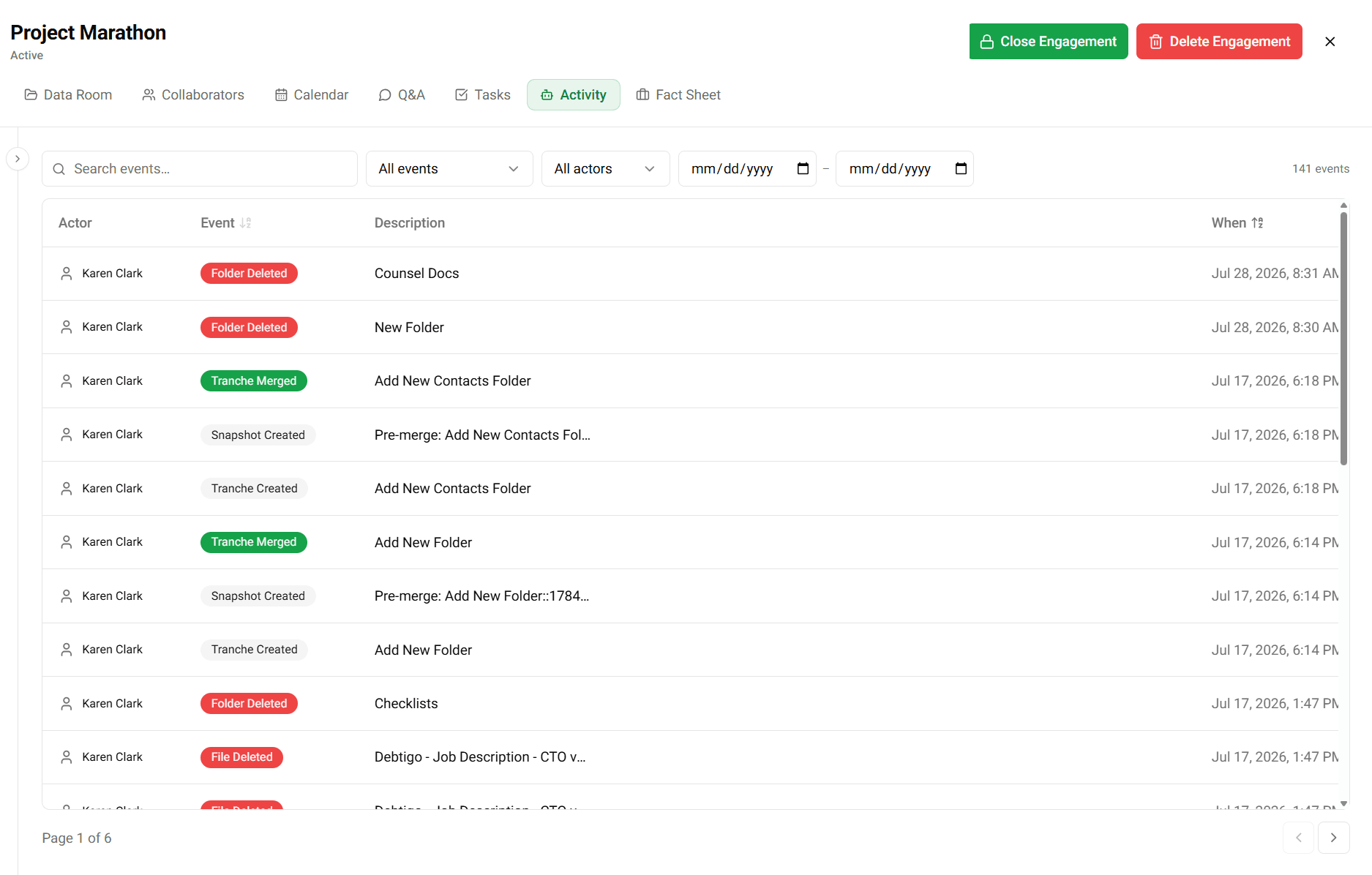 Counterparty intelligence and engagement tracking